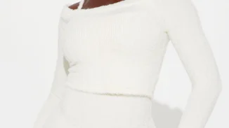 White midi cozy dress