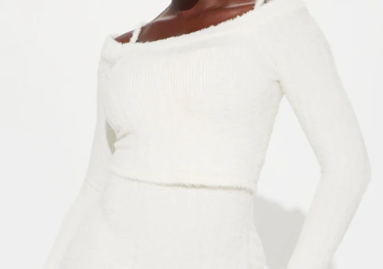 White midi cozy dress