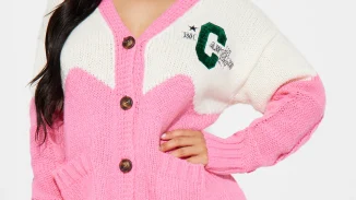 Varsity Sweatshirt Mini Dress